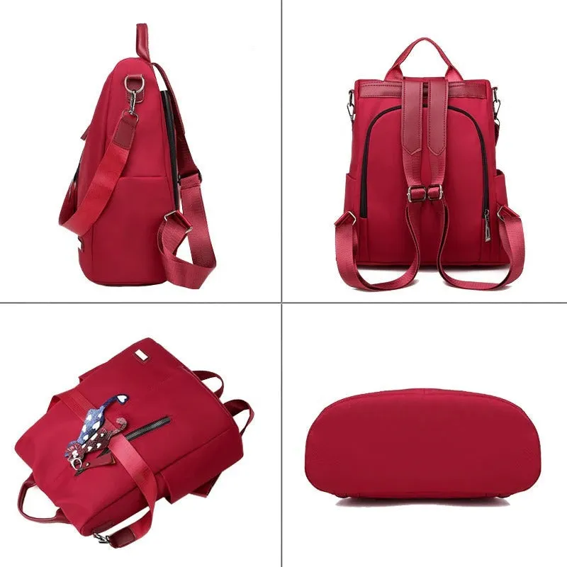 Solid Color Fashionable Bag With Cartoon Pendant
