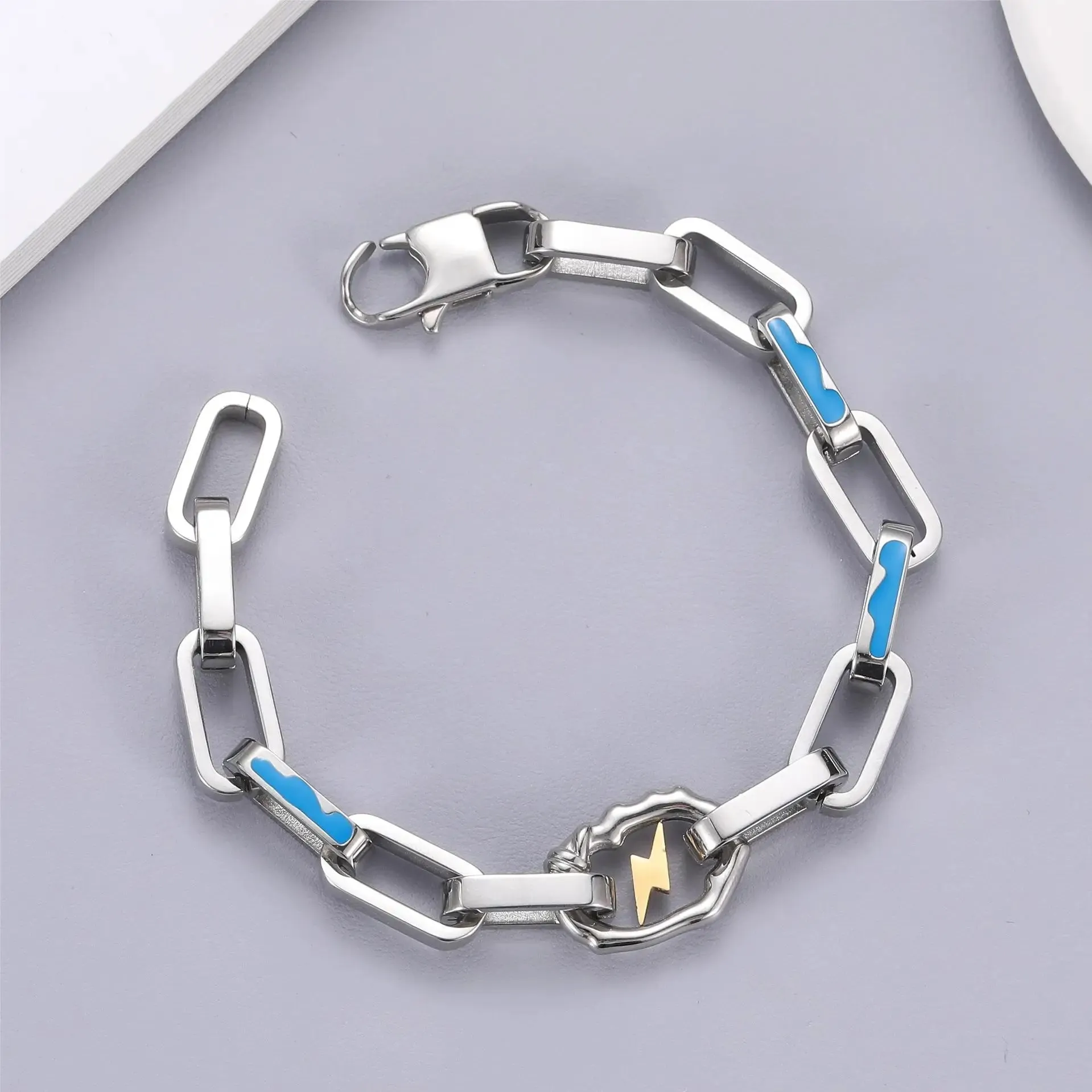Stainless Steel Chain Lightning Bracelet