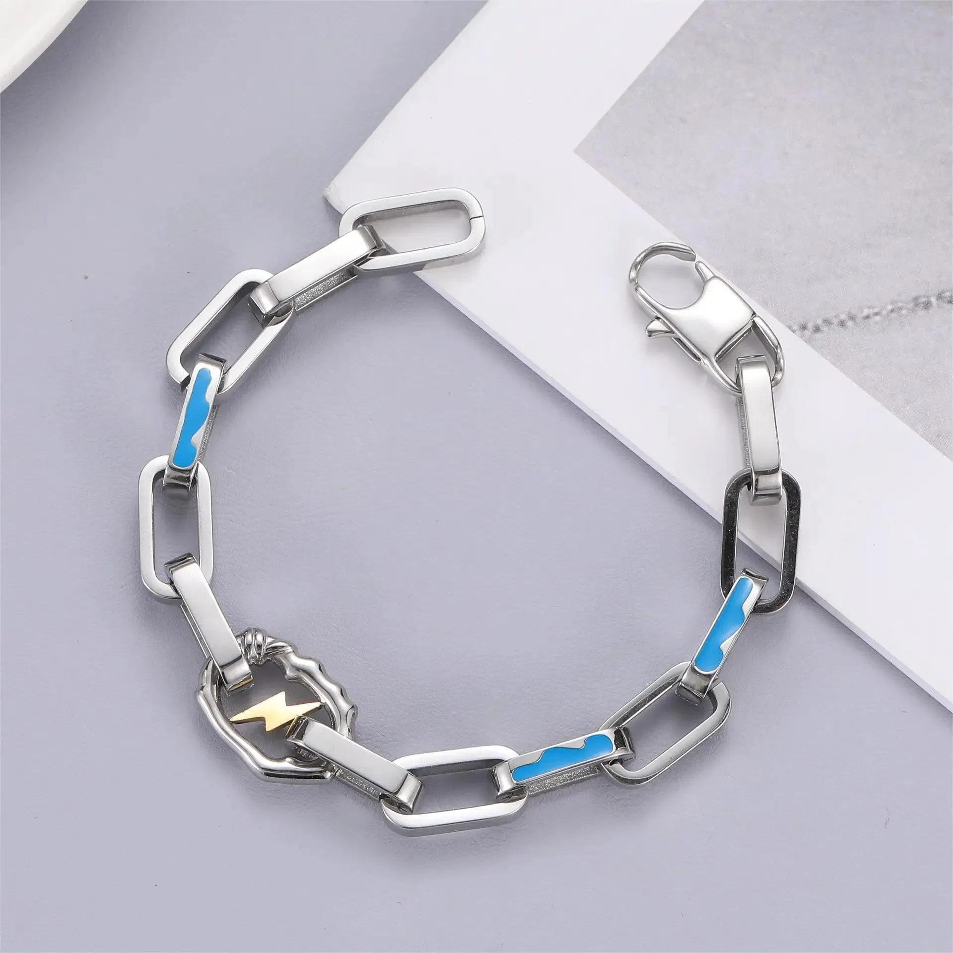 Stainless Steel Chain Lightning Bracelet