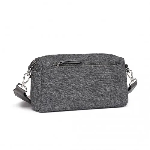 Stylish & Functional Miss Lulu Grey Ethnic Jacquard Strap Water-Resistant Crossbody Bag