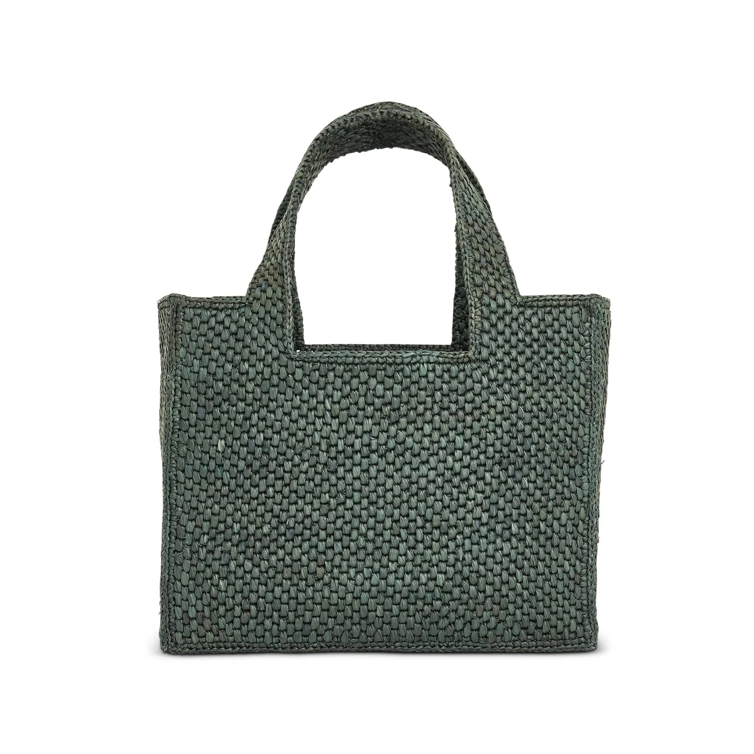 Suna Fujita Panda Font Tote Small Bag in Bottle Green