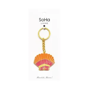 Sunrise Shell Enamel Keychain