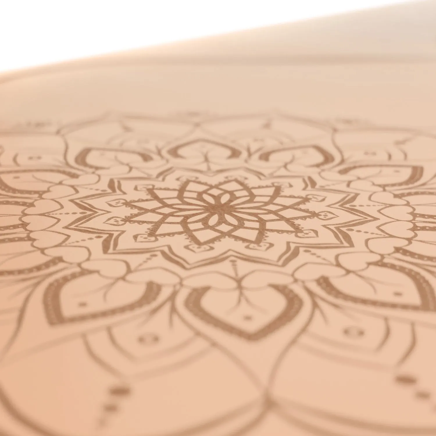 TAPIS DE YOGA MANDALA BEIGE SABLE EN PU-CAOUTCHOUC NATUREL AVEC SAC