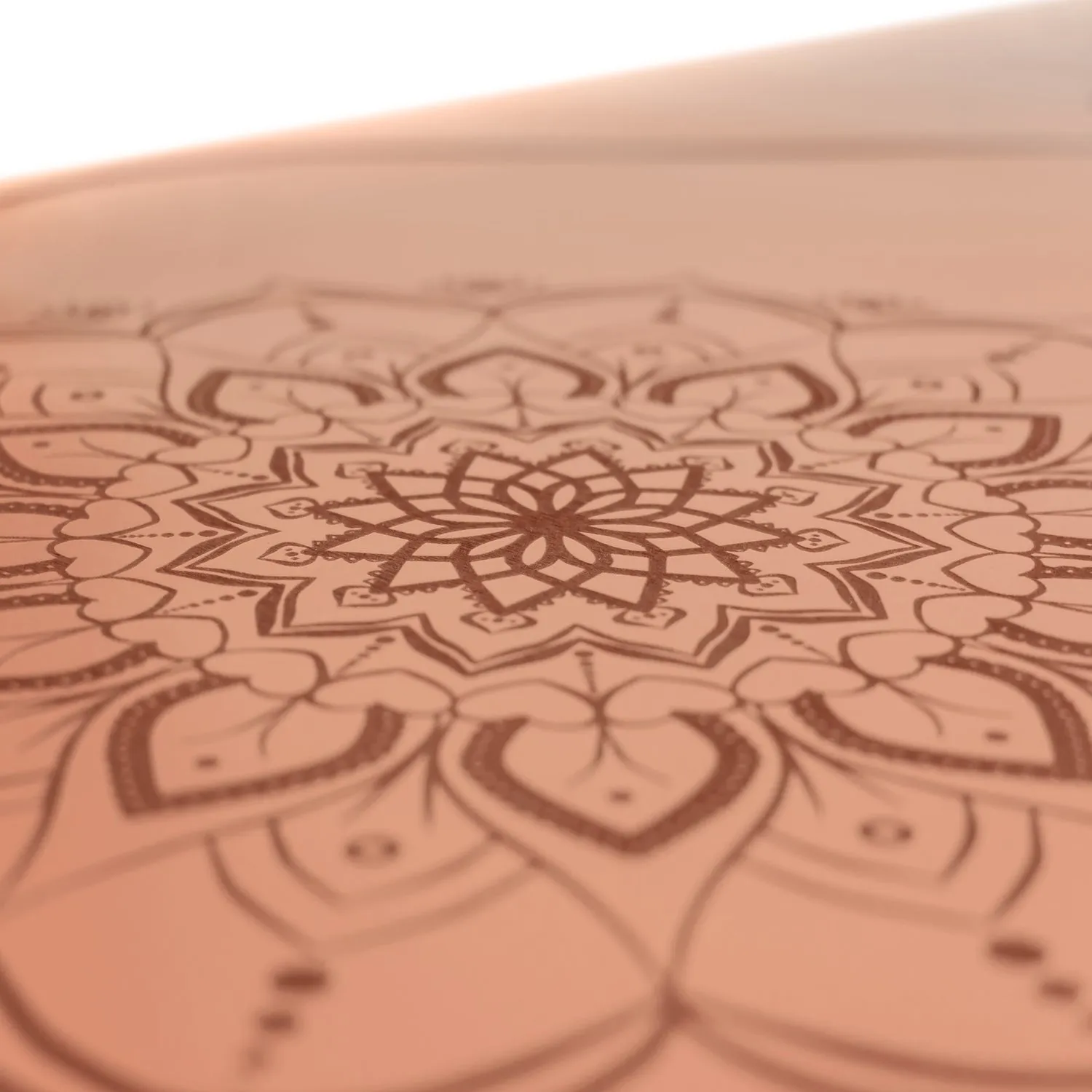 TAPIS DE YOGA MANDALA MARRON CLAIR EN PU-CAOUTCHOUC NATUREL AVEC SAC