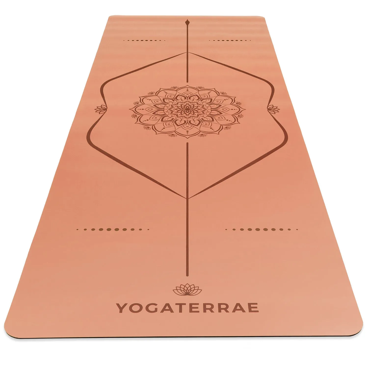 TAPIS DE YOGA MANDALA MARRON CLAIR EN PU-CAOUTCHOUC NATUREL AVEC SAC