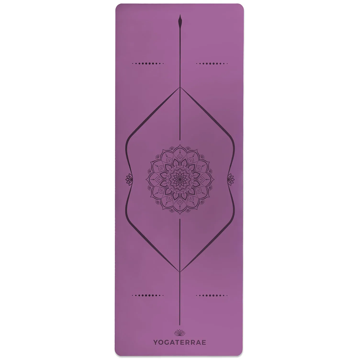 TAPIS DE YOGA MANDALA VIOLET VINTAGE EN PU-CAOUTCHOUC NATUREL