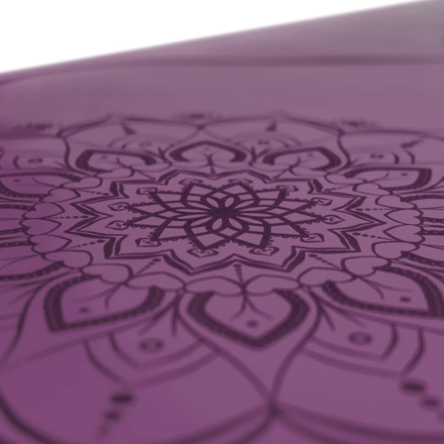 TAPIS DE YOGA MANDALA VIOLET VINTAGE EN PU-CAOUTCHOUC NATUREL