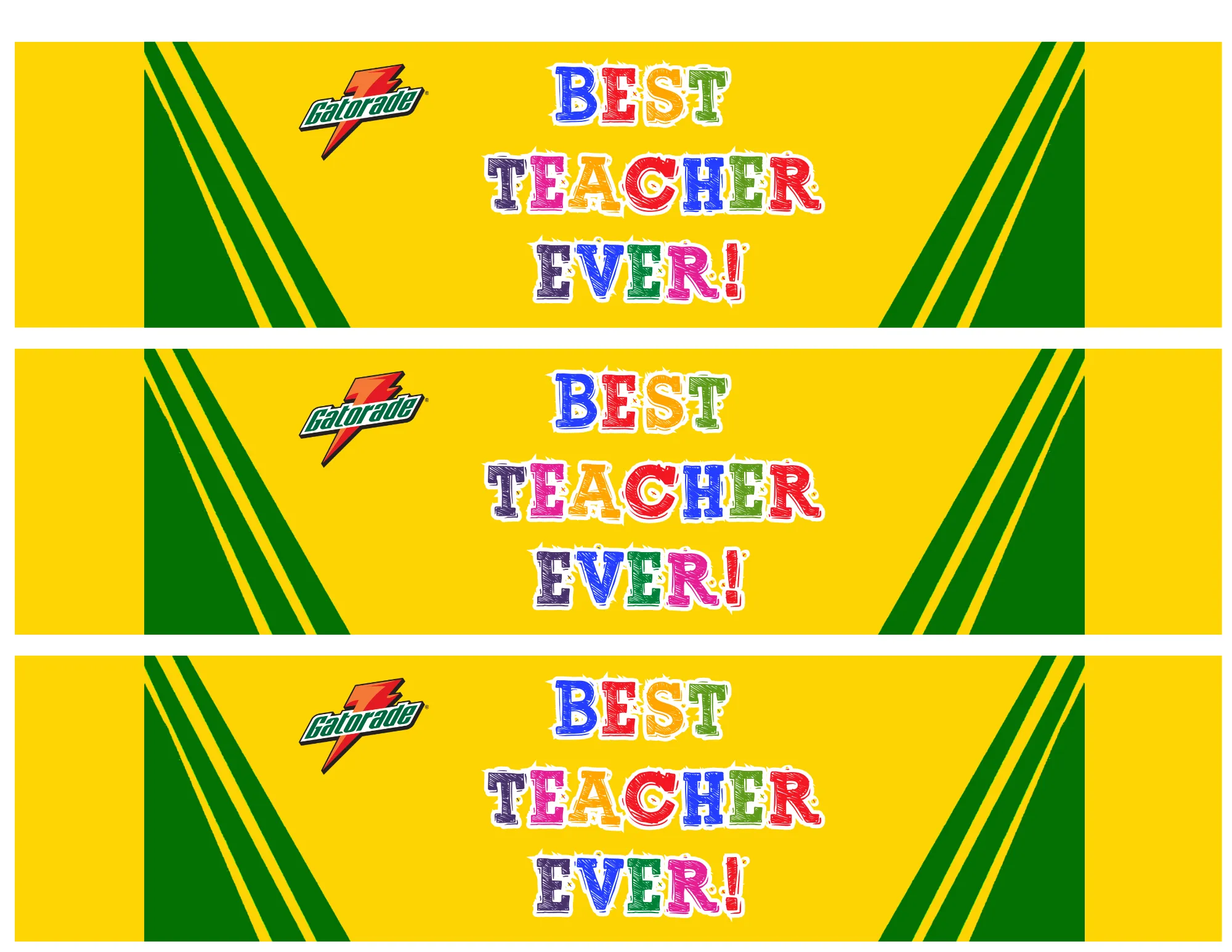 Teacher Party Favor Templates