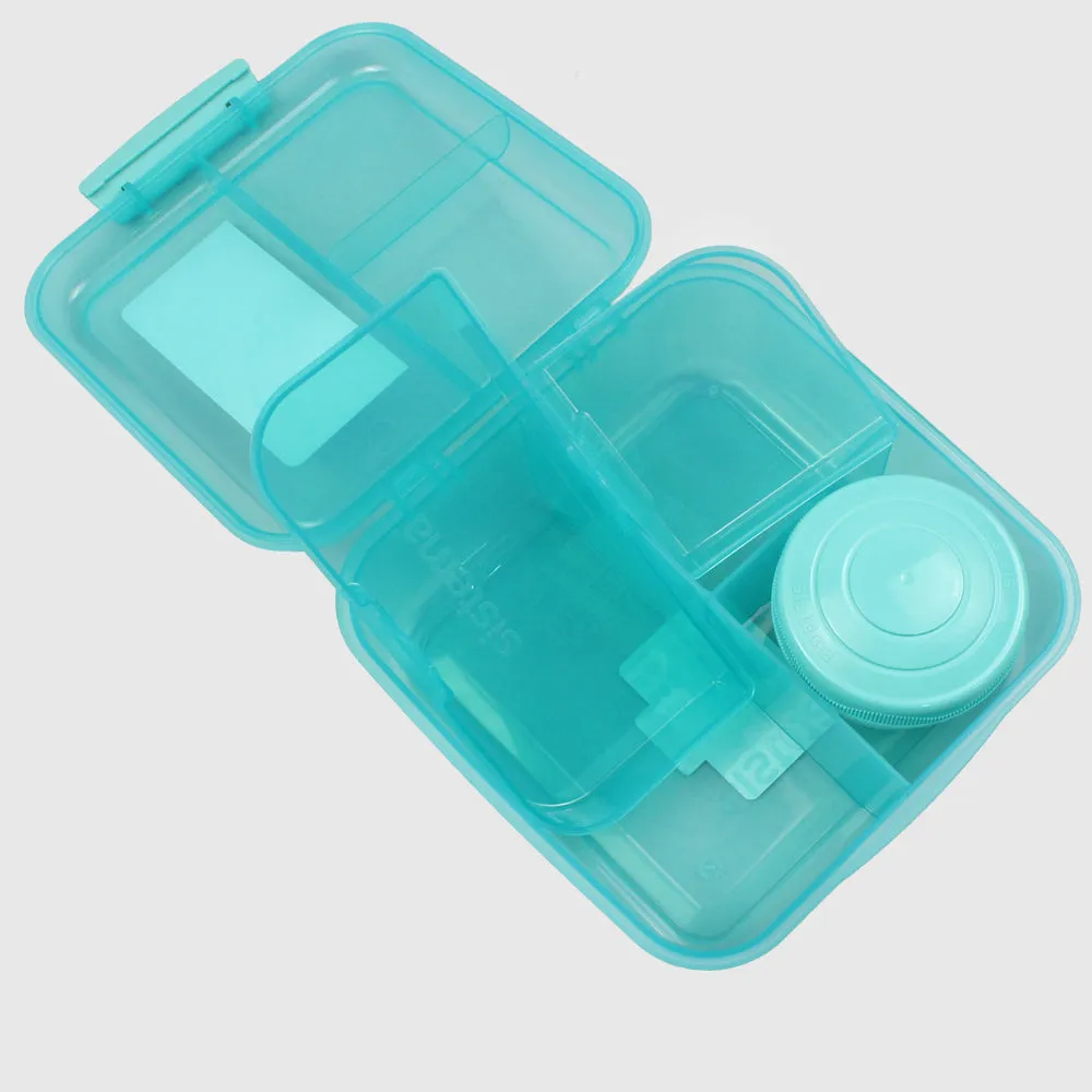 TEAL SISTEMA 1.25L BENTO CUBE WITH YOGURT POT FOOD STORAGE