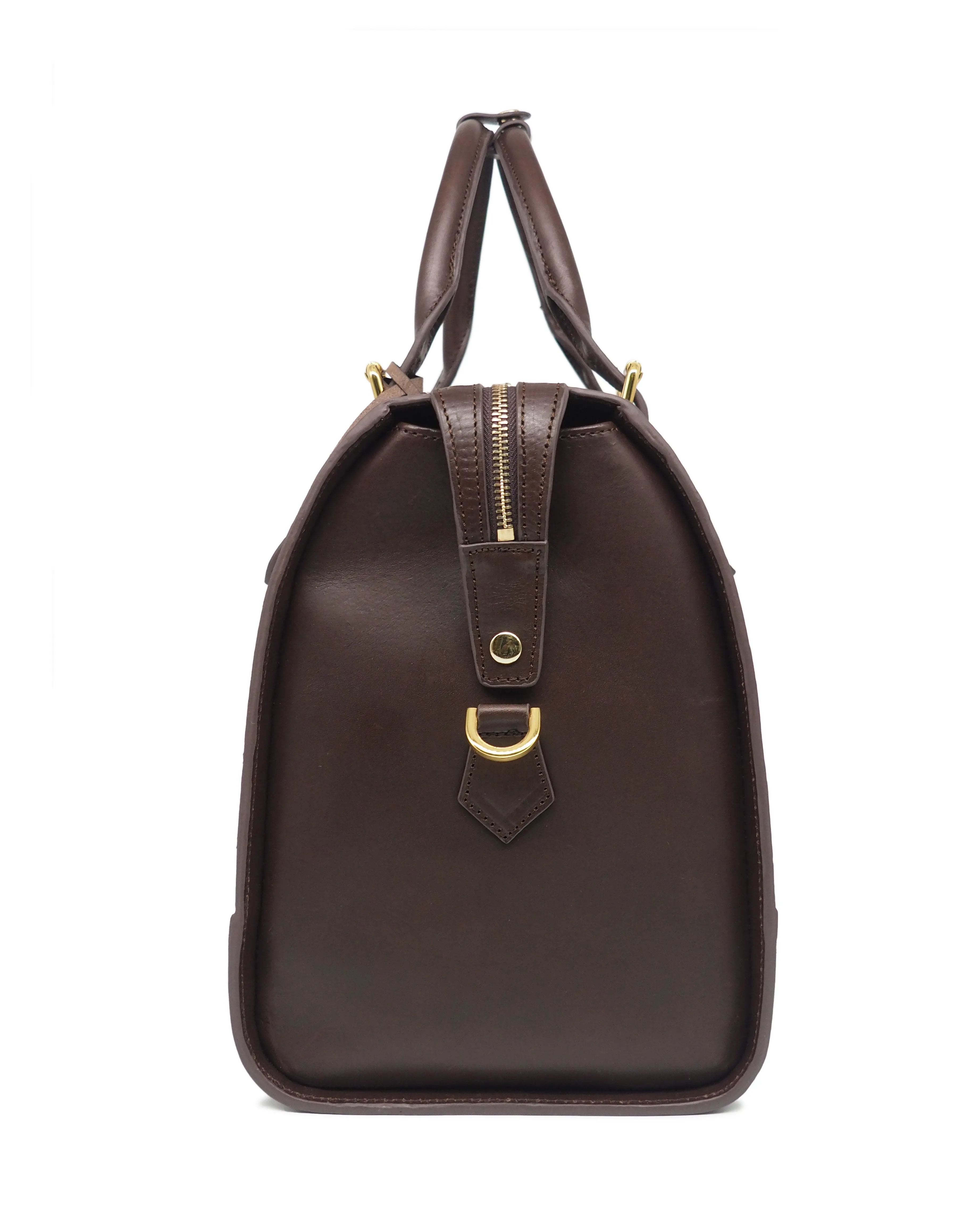 The Viaggio Leather Duffel (Dark Choco)