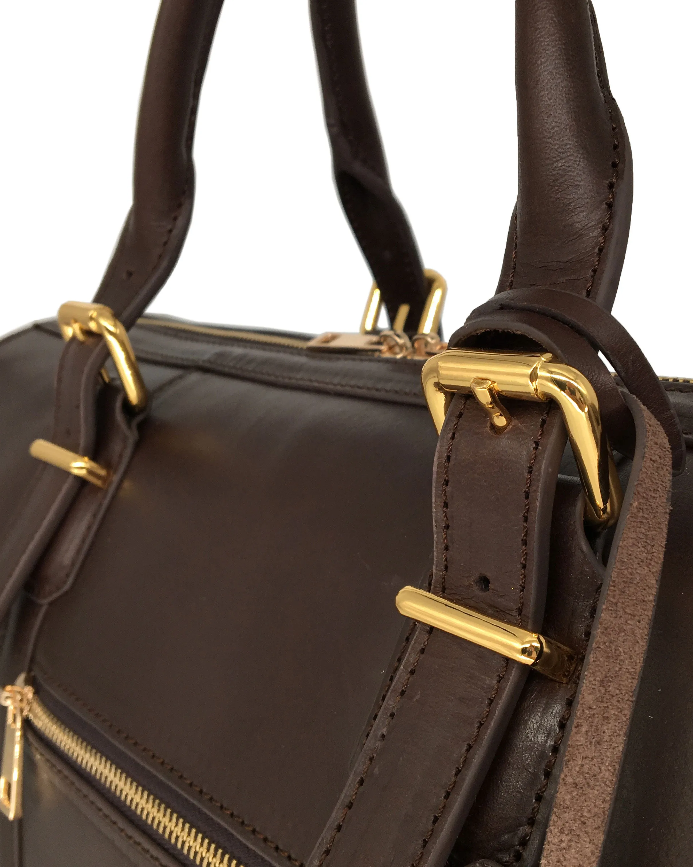 The Viaggio Leather Duffel (Dark Choco)