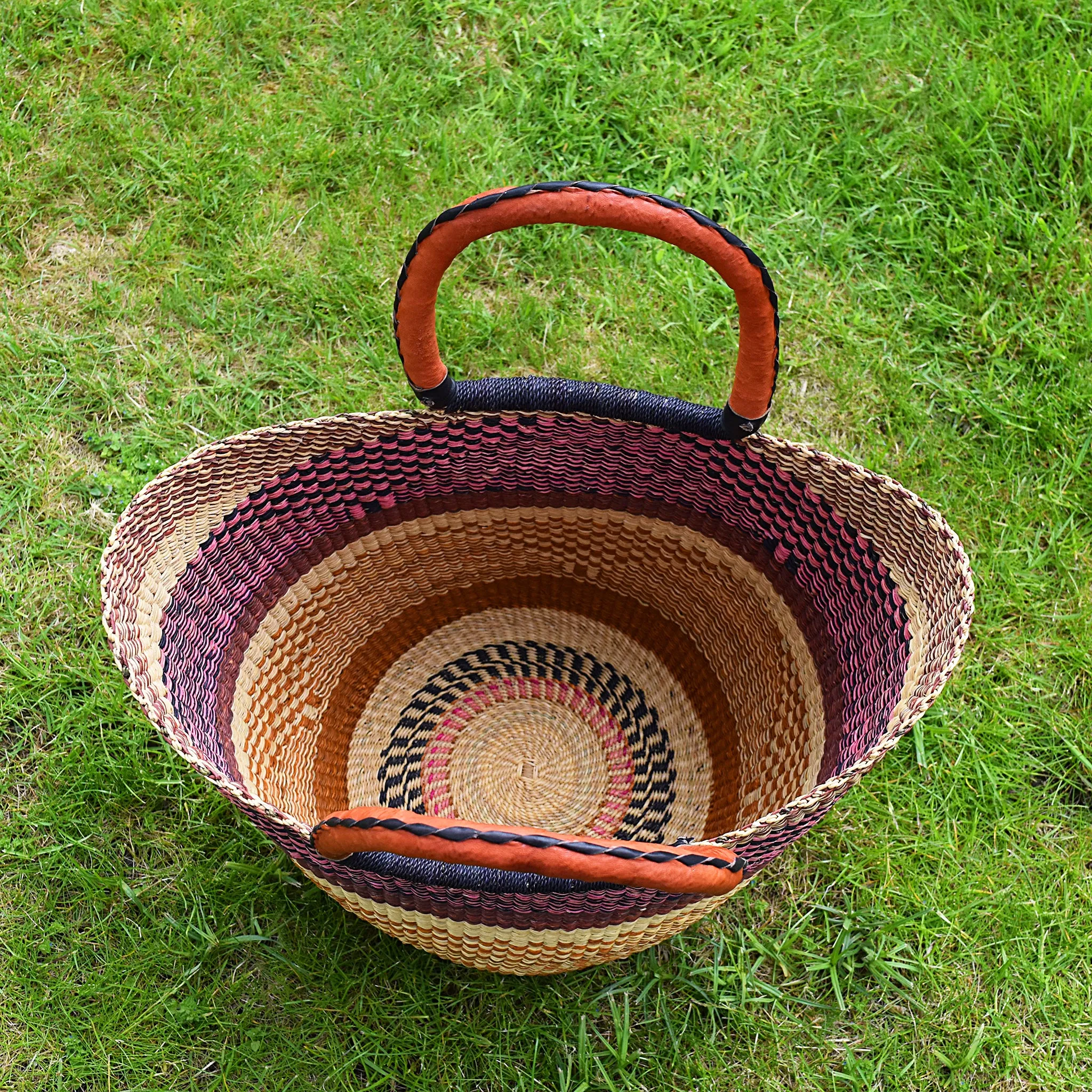 U Shopper Basket Bolga Basket Rufina Designs US027
