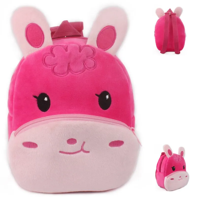 Wenkouban 3D Cartoon Plush Children Backpacks Kindergarten School Bags For Baby Boys And Girls Backpacks Cute Animal Kids Backpack Bookbag
