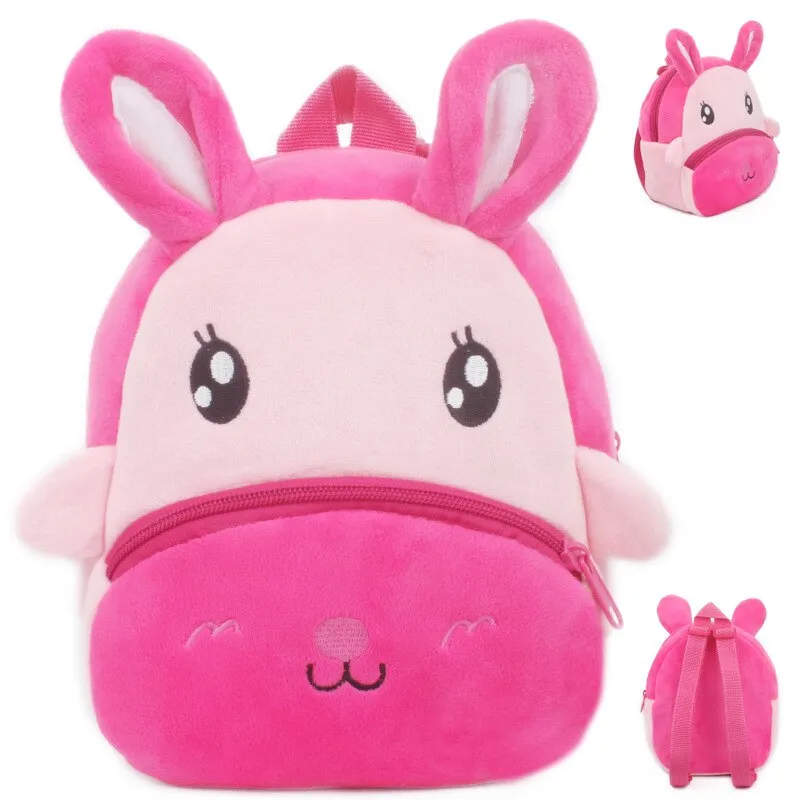 Wenkouban 3D Cartoon Plush Children Backpacks Kindergarten School Bags For Baby Boys And Girls Backpacks Cute Animal Kids Backpack Bookbag